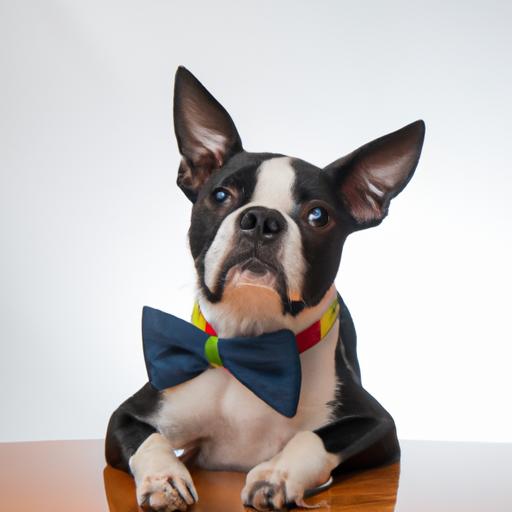 This Boston Terrier is ready for a fancy dinner party