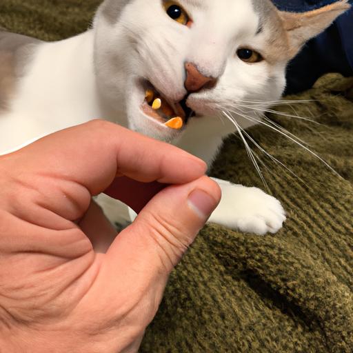Using treats as positive reinforcement can encourage your cat to follow commands and behave well. #ObedienceCatTraining