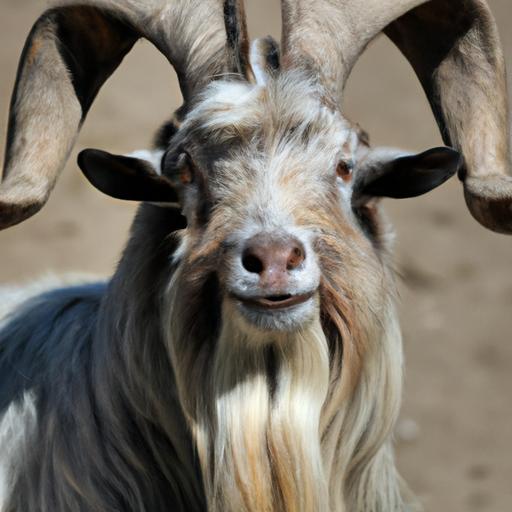 The regal beauty of a Caprine goat captured up close.