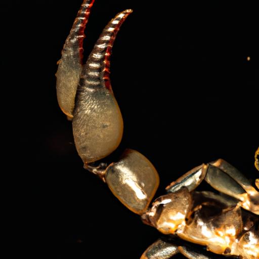 A scorpion's pincers are used for hunting and defense, and can deliver a painful sting if provoked.