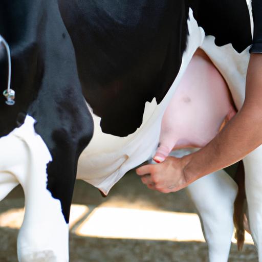 Farmers use milking machines to efficiently collect milk from dairy cows.