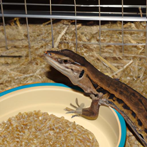 A sustainable lizard farm ensures their livestock is fed with eco-friendly and nutrient-rich feed.