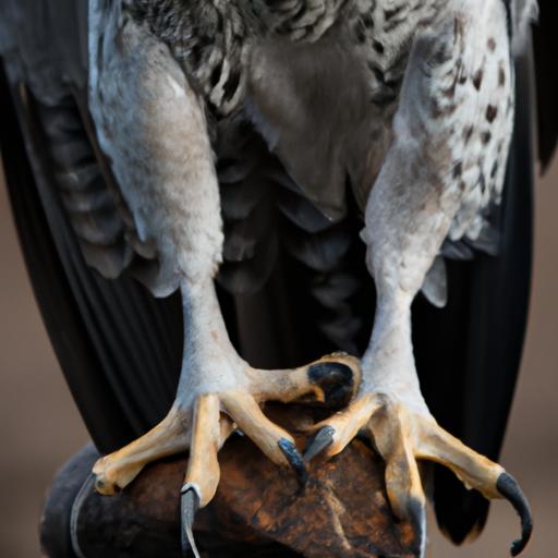 The grey hawk's deadly talons are its most powerful weapon.