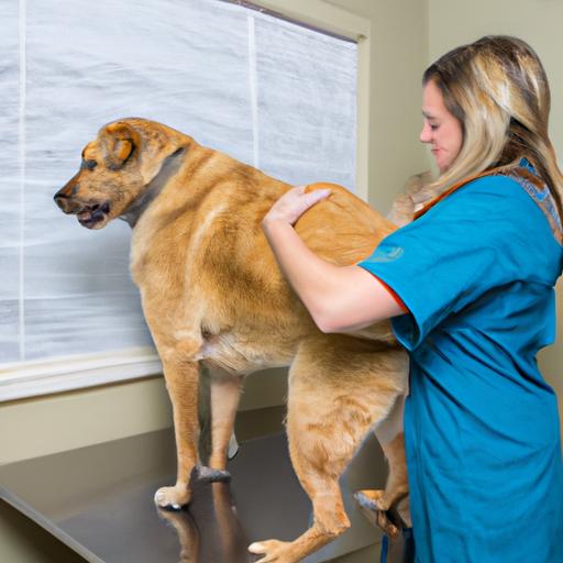 Physical examination by a veterinarian is necessary for diagnosing hip dysplasia in dogs.