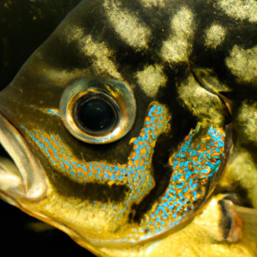 The fascinating details of a Bluegill Sunfish up close.