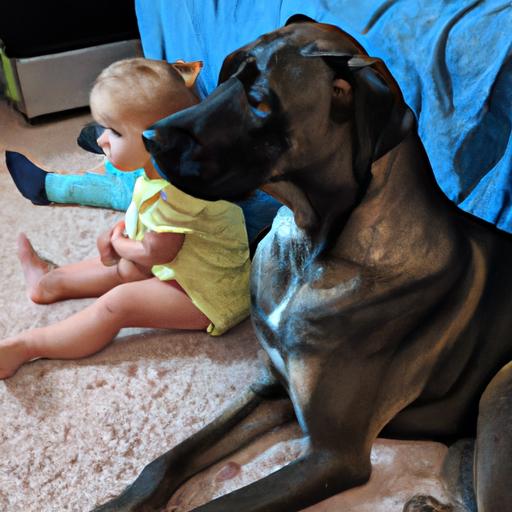 My Great Dane Lab Mix and my child are the best of friends #GreatDaneLabMix #ChildhoodMemories #DogLove