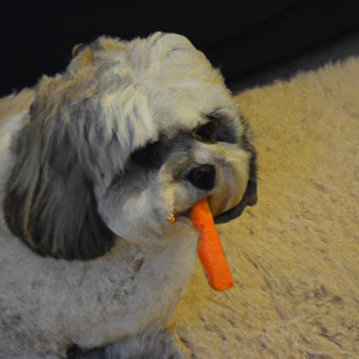 Carrots are a great low-calorie snack for your Shih-Poo
