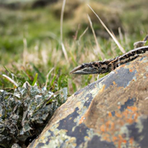 This western fence lizard is on the move across the grassy plains.