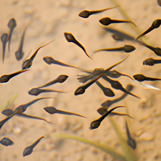 Graceful tadpoles in their aquatic habitat