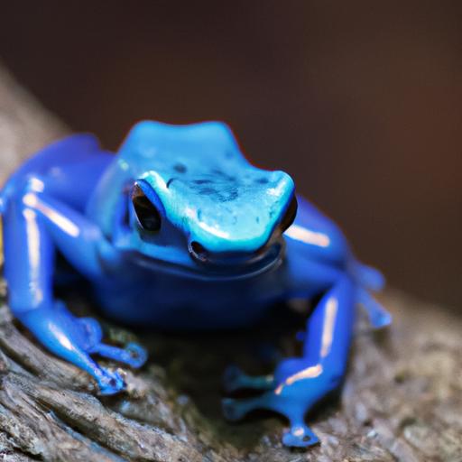 The blue tree frog mesmerizes with its striking blue color and distinct physical characteristics.
