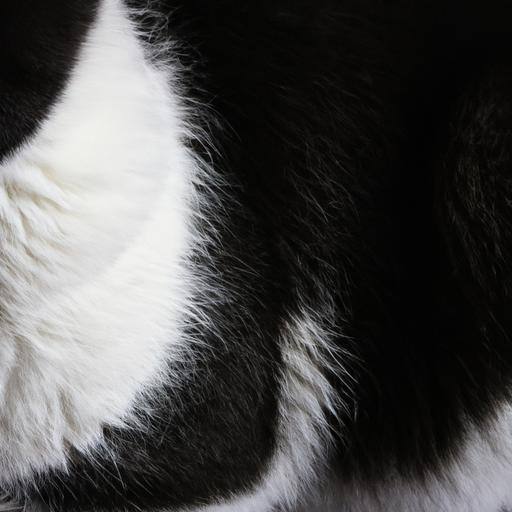 British Shorthair black and white cat displaying its stunning coat pattern.