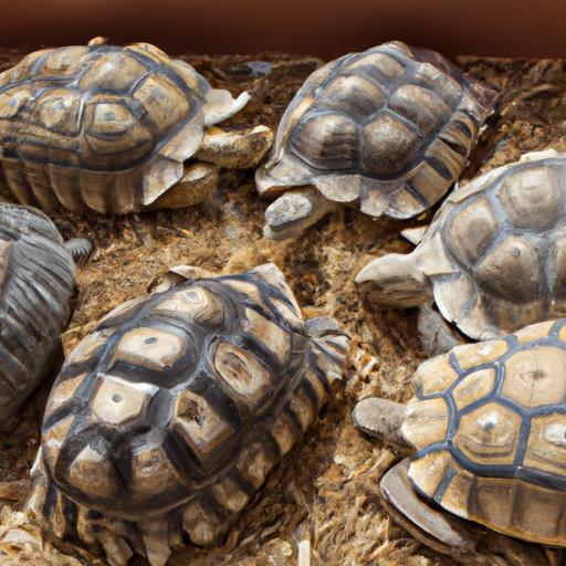 A selection of desert tortoises, each with their distinct markings and characteristics, providing options for potential owners.