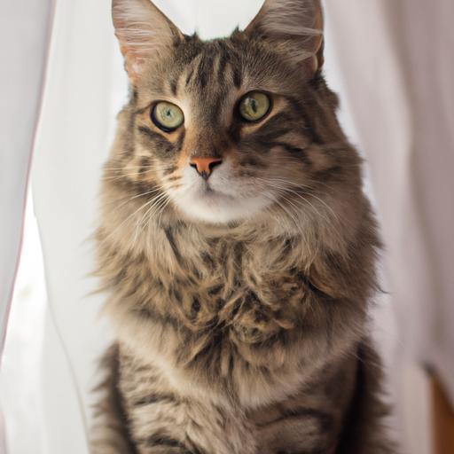 A majestic domestic long hair Maine Coon mix
