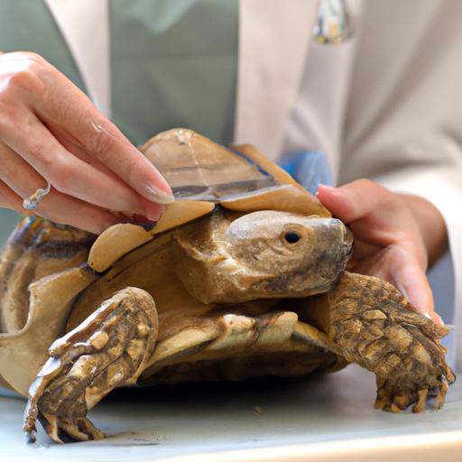 A veterinarian examination is essential to evaluate the health and quality of African Sulcata Tortoises.