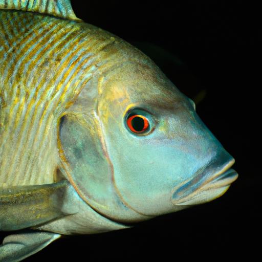A vibrant freshwater bream fish in all its glory.