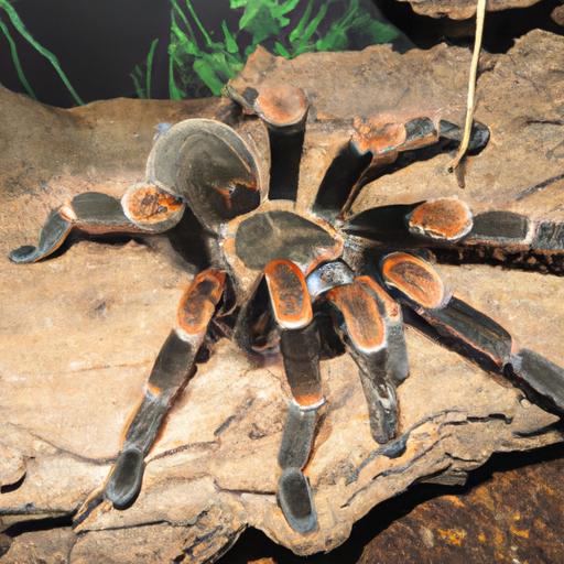 A giant tarantula displaying its imposing size and unique physical features.