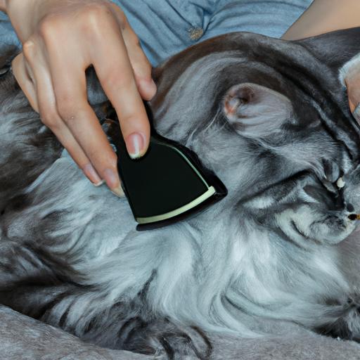 Regular grooming is essential to keep the luxurious grey coat of a Grey Maine Coon in optimal condition.