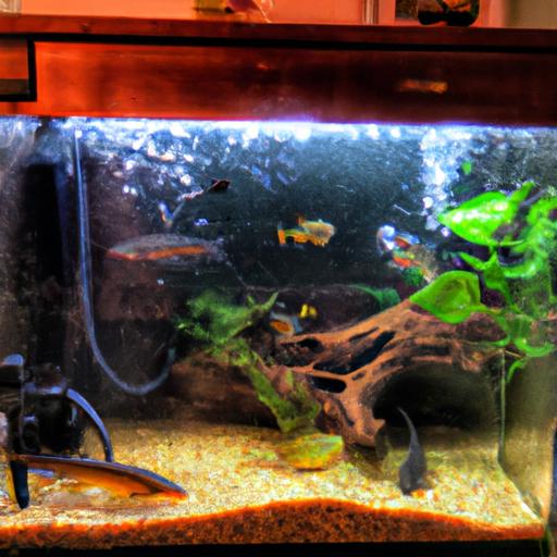 An ideal aquarium setup for hardy freshwater fish, considering tank size and compatibility