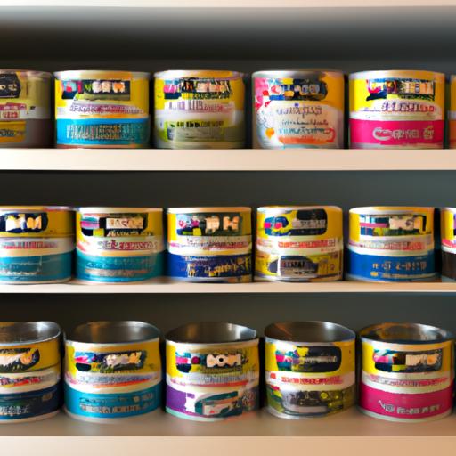 A variety of Meow Mix Tender Favorites cat food cans.