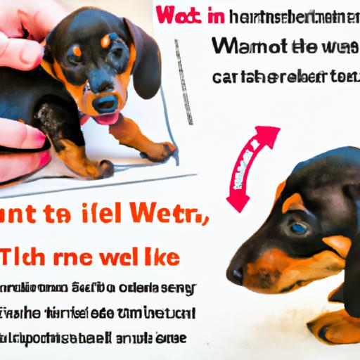 Ensuring a healthy start: A miniature dachshund puppy at a vet visit.
