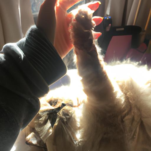Playful Siberian Cat Engaging in Interactive Play