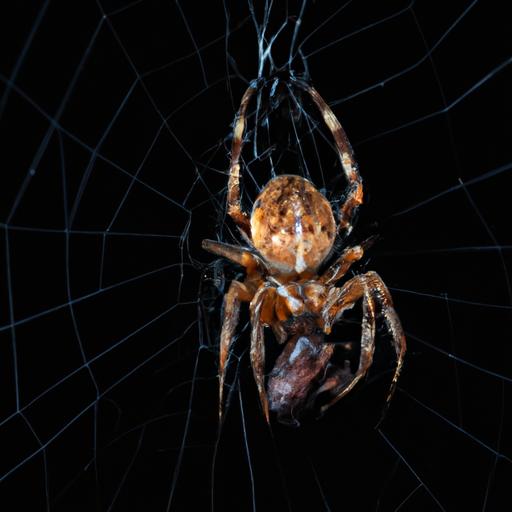 A Pringles Spider capturing its prey with precision in its intricately woven web.