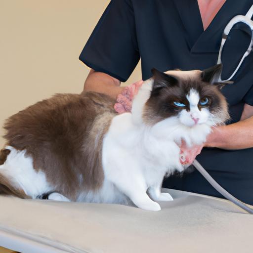 Regular veterinary check-ups are important to ensure the well-being of a Ragdoll Siamese cat mix.