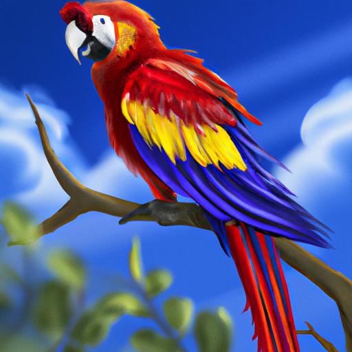 Red Parrot Bird