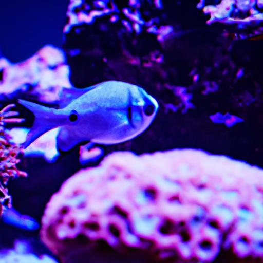 Colorful reef safe saltwater fish swimming gracefully among corals.