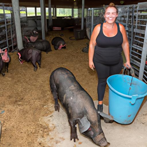 A reputable Juliana pig breeder providing a clean and well-maintained environment for their pigs.