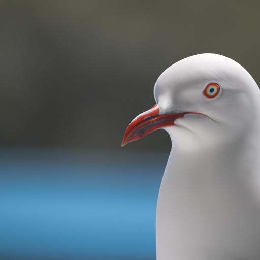 Seagull bird showcasing its distinctive physical features