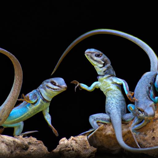 Male sheltopusik lizards engaging in a captivating courtship dance to attract potential mates.