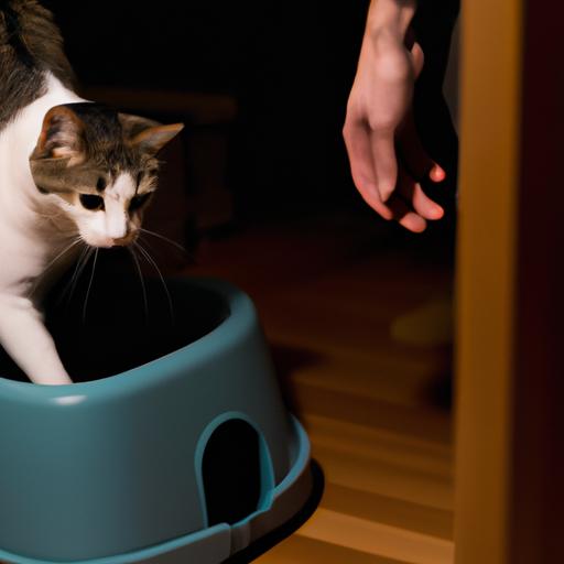 Following a step-by-step training process to teach your cat to use the litter box.