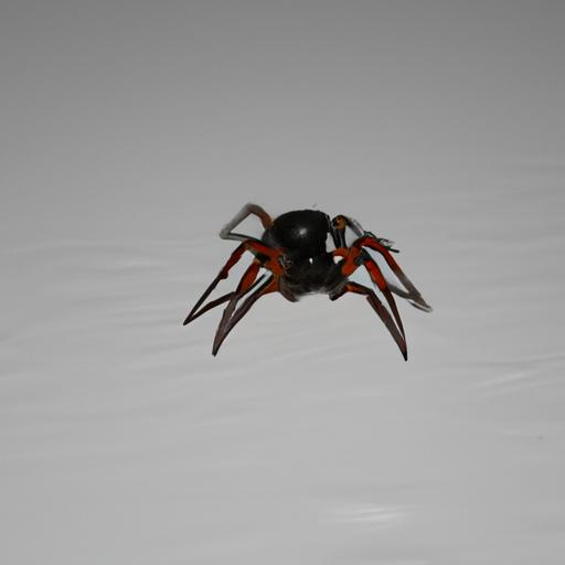 White tail spider with its distinctive white-tipped abdomen.