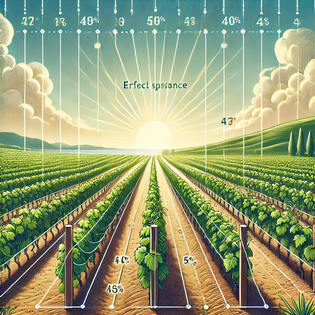 Perfect Spacing for Grape Vines
