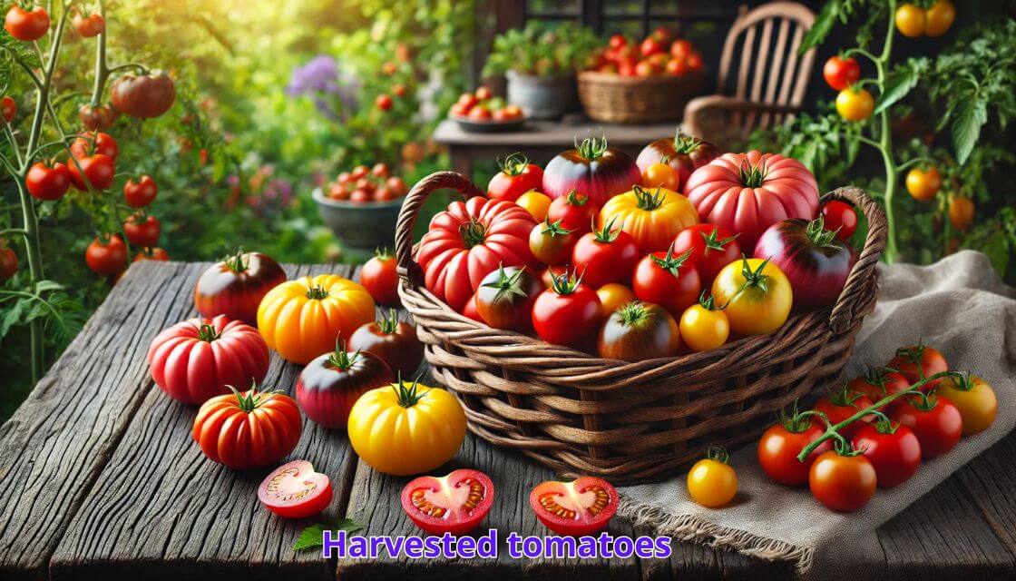 Harvested tomatoes