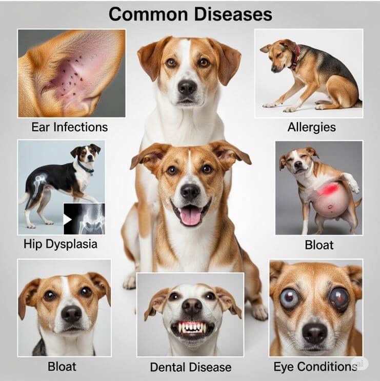 common deseases on mix dog breed