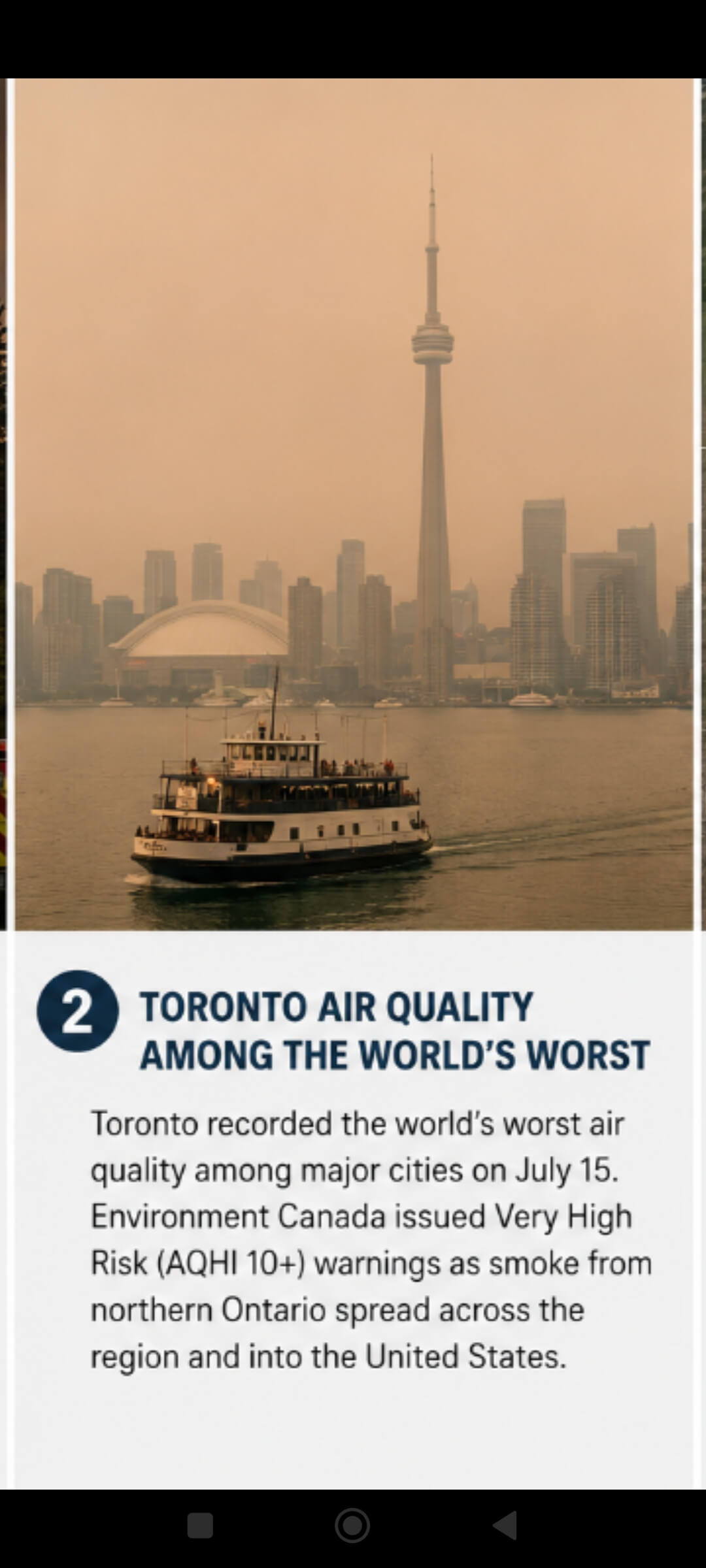 Canada wiidfires smoke